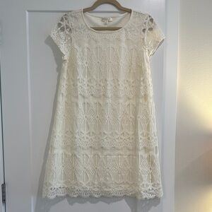 love, Fire Cream Lace Dress